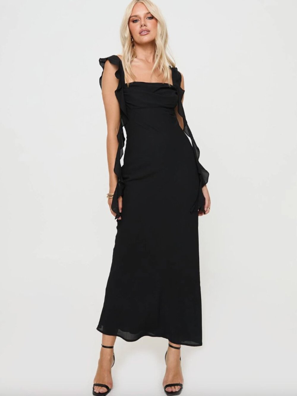 Princess Polly Lanai Maxi Dress Black